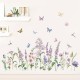 Sticker decorativ cu Flori mov cu fluturi, 120 cm, 1133STK Sticker decorativ cu Flori mov cu fluturi, 120 cm, 1133STK