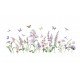 Sticker decorativ cu Flori mov cu fluturi, 120 cm, 1133STK Sticker decorativ cu Flori mov cu fluturi, 120 cm, 1133STK