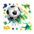 Sticker decorativ cu Fotbal, 90 cm, 1123STK