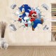 Sticker decorativ cu Mario si Sonic, 60 cm, 1100STK Sticker decorativ cu Mario si Sonic, 60 cm, 1100STK