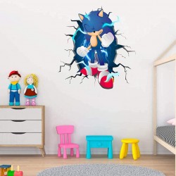 Sticker decorativ cu Sonic, 80 cm, 1119STK Sticker decorativ cu Sonic, 80 cm, 1119STK