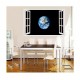 Sticker decorativ, fereastra 3D, Planeta, 85 cm, 1038STK Sticker decorativ, fereastra 3D, Planeta, 85 cm, 1038STK