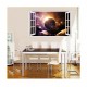 Sticker decorativ, fereastra 3D,  Planeta, 85 cm, 1042STK
