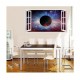 Sticker decorativ, fereastra 3D,  Planeta, 85 cm, 1043STK
