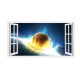 Sticker decorativ, fereastra 3D,  Planeta, 85 cm, 1044STK