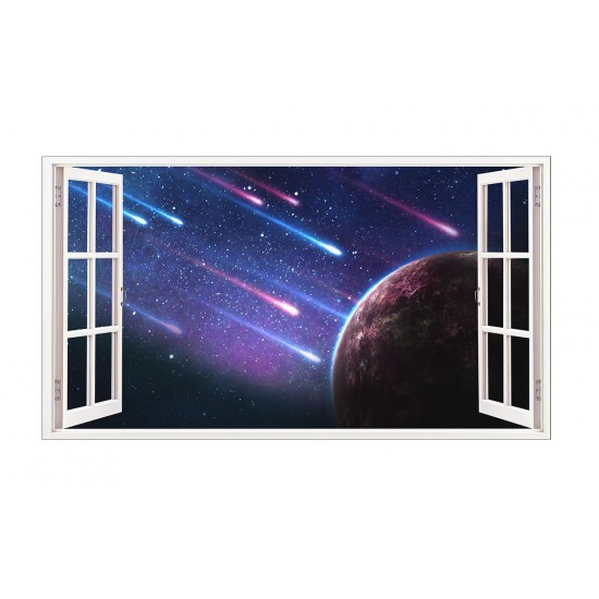 Sticker decorativ, fereastra 3D, Planeta, 85 cm, 1045STK Sticker decorativ, fereastra 3D, Planeta, 85 cm, 1045STK