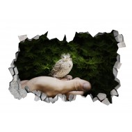 Sticker decorativ, gaura in perete 3D, Bird, 85 cm, 184STK-1 Sticker decorativ, gaura in perete 3D, Bird, 85 cm, 184STK-1