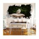 Sticker decorativ, gaura in perete 3D, Bird, 85 cm, 184STK-1 Sticker decorativ, gaura in perete 3D, Bird, 85 cm, 184STK-1
