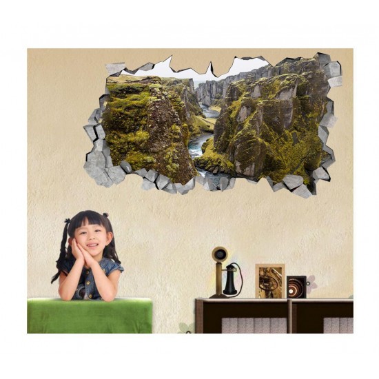 Sticker decorativ, gaura in perete 3D, Canion, 85 cm, 172STK-1 Sticker decorativ, gaura in perete 3D, Canion, 85 cm, 172STK-1