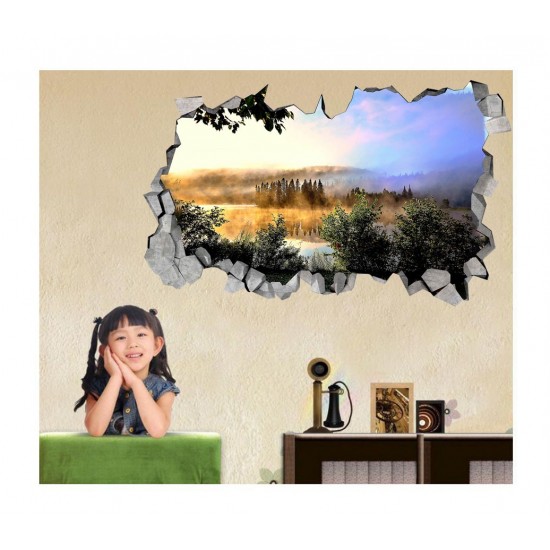 Sticker decorativ, gaura in perete 3D, Fauna, 85 cm, 161STK-2 Sticker decorativ, gaura in perete 3D, Fauna, 85 cm, 161STK-2