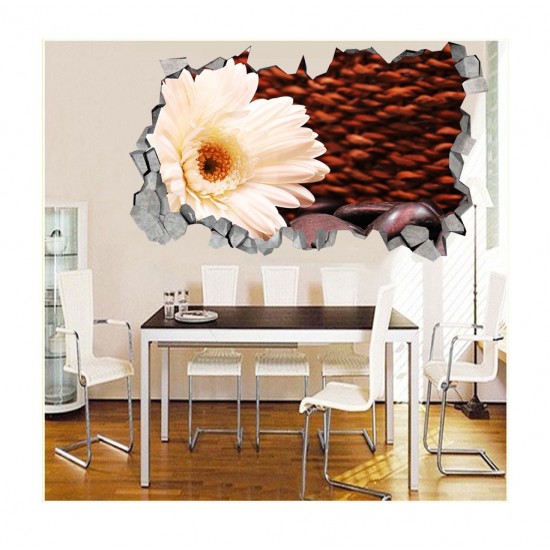Sticker decorativ, gaura in perete 3D, Floare, 85 cm, 183STK-1 Sticker decorativ, gaura in perete 3D, Floare, 85 cm, 183STK-1