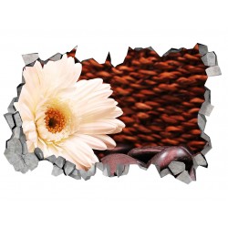 Sticker decorativ, gaura in perete 3D,  Floare, 85 cm, 183STK-1