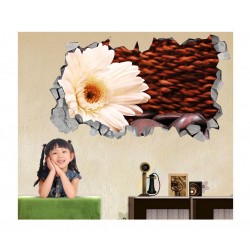 Sticker decorativ, gaura in perete 3D, Floare, 85 cm, 183STK-1 Sticker decorativ, gaura in perete 3D, Floare, 85 cm, 183STK-1