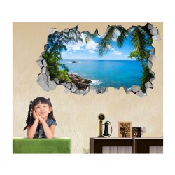 Sticker decorativ, gaura in perete 3D, Mare, 85 cm, 181STK-1 Sticker decorativ, gaura in perete 3D, Mare, 85 cm, 181STK-1