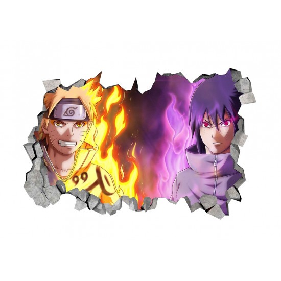 Sticker decorativ, gaura in perete 3D, Naruto, 85 cm, 1020STK Sticker decorativ, gaura in perete 3D, Naruto, 85 cm, 1020STK