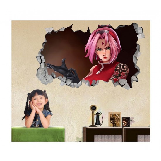 Sticker decorativ, gaura in perete 3D, Naruto, 85 cm, 1029STK-1 Sticker decorativ, gaura in perete 3D, Naruto, 85 cm, 1029STK-1