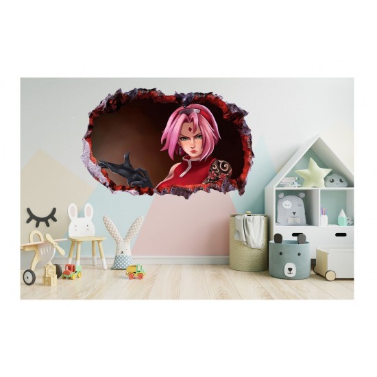 Sticker decorativ, gaura in perete 3D, Naruto, 85 cm, 1029STK Sticker decorativ, gaura in perete 3D, Naruto, 85 cm, 1029STK