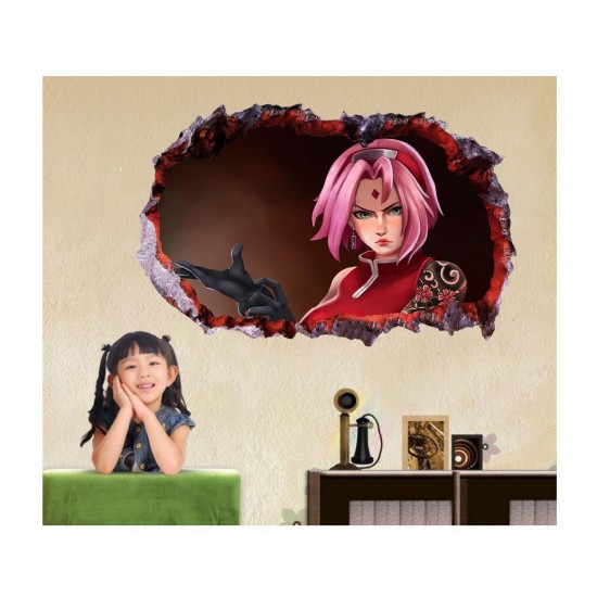 Sticker decorativ, gaura in perete 3D, Naruto, 85 cm, 1029STK Sticker decorativ, gaura in perete 3D, Naruto, 85 cm, 1029STK