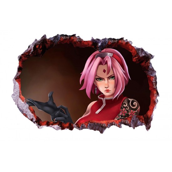 Sticker decorativ, gaura in perete 3D, Naruto, 85 cm, 1029STK Sticker decorativ, gaura in perete 3D, Naruto, 85 cm, 1029STK