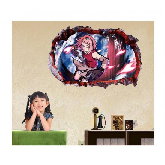 Sticker decorativ, gaura in perete 3D, Naruto, 85 cm, 1031STK-1 Sticker decorativ, gaura in perete 3D, Naruto, 85 cm, 1031STK-1