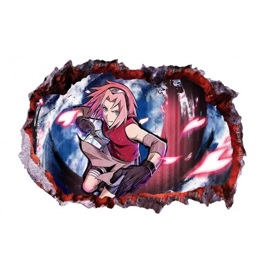 Sticker decorativ, gaura in perete 3D, Naruto, 85 cm, 1031STK-1 Sticker decorativ, gaura in perete 3D, Naruto, 85 cm, 1031STK-1