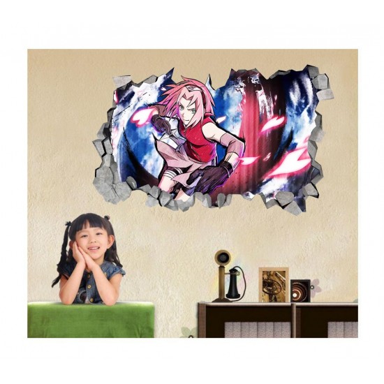 Sticker decorativ, gaura in perete 3D, Naruto, 85 cm, 1031STK Sticker decorativ, gaura in perete 3D, Naruto, 85 cm, 1031STK