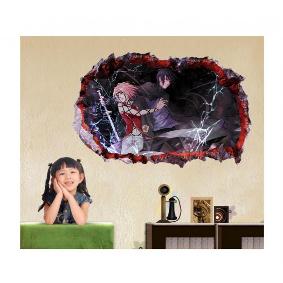 Sticker decorativ, gaura in perete 3D, Naruto, 85 cm, 1032STK-1 Sticker decorativ, gaura in perete 3D, Naruto, 85 cm, 1032STK-1