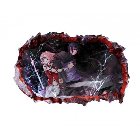 Sticker decorativ, gaura in perete 3D, Naruto, 85 cm, 1032STK-1 Sticker decorativ, gaura in perete 3D, Naruto, 85 cm, 1032STK-1