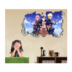 Sticker decorativ, gaura in perete 3D, Naruto, 85 cm, 1054TK-2 Sticker decorativ, gaura in perete 3D, Naruto, 85 cm, 1054TK-2