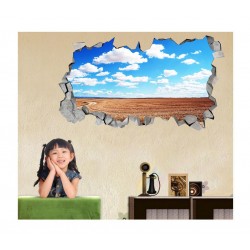 Sticker decorativ, gaura in perete 3D, Nor, 85 cm, 186STK-1 Sticker decorativ, gaura in perete 3D, Nor, 85 cm, 186STK-1