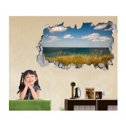 Sticker decorativ, gaura in perete 3D, Ocean, 85 cm, 163STK-2 Sticker decorativ, gaura in perete 3D, Ocean, 85 cm, 163STK-2
