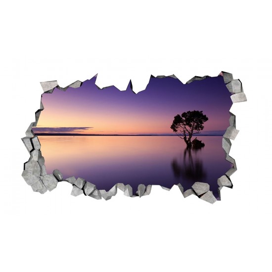 Sticker decorativ, gaura in perete 3D, Ocean, 85 cm, 178STK-1 Sticker decorativ, gaura in perete 3D, Ocean, 85 cm, 178STK-1