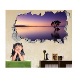 Sticker decorativ, gaura in perete 3D, Ocean, 85 cm, 178STK-1 Sticker decorativ, gaura in perete 3D, Ocean, 85 cm, 178STK-1