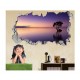 Sticker decorativ, gaura in perete 3D, Ocean, 85 cm, 178STK-1 Sticker decorativ, gaura in perete 3D, Ocean, 85 cm, 178STK-1