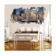 Sticker decorativ, gaura in perete 3D, Oras, 85 cm, 187STK-1 Sticker decorativ, gaura in perete 3D, Oras, 85 cm, 187STK-1