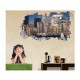 Sticker decorativ, gaura in perete 3D, Oras, 85 cm, 187STK-1 Sticker decorativ, gaura in perete 3D, Oras, 85 cm, 187STK-1