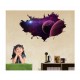 Sticker decorativ, gaura in perete 3D, Planeta, 85 cm, 1035STK-2 Sticker decorativ, gaura in perete 3D, Planeta, 85 cm, 1035STK-2