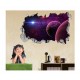 Sticker decorativ, gaura in perete 3D, Planeta, 85 cm, 1035STK Sticker decorativ, gaura in perete 3D, Planeta, 85 cm, 1035STK