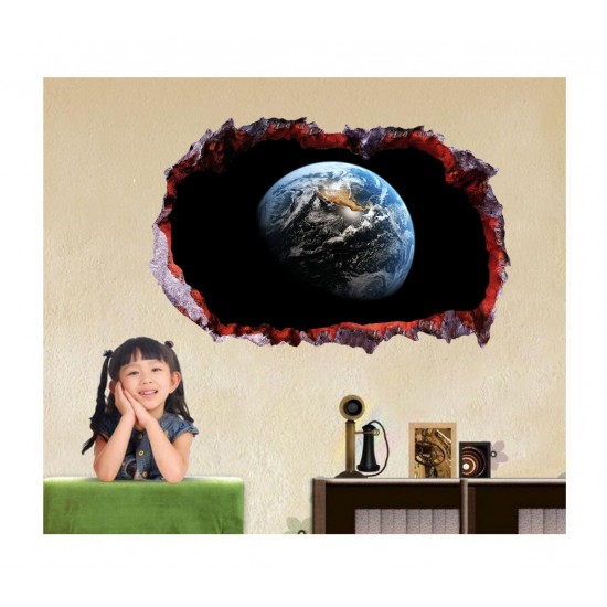 Sticker decorativ, gaura in perete 3D, Planeta, 85 cm, 1036STK-1 Sticker decorativ, gaura in perete 3D, Planeta, 85 cm, 1036STK-1
