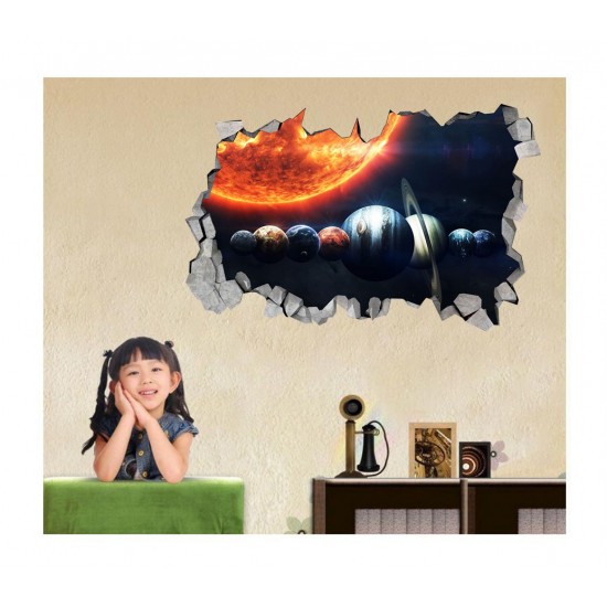 Sticker decorativ, gaura in perete 3D, Planeta, 85 cm, 1037STK-1 Sticker decorativ, gaura in perete 3D, Planeta, 85 cm, 1037STK-1
