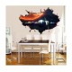 Sticker decorativ, gaura in perete 3D, Planeta, 85 cm, 1037STK-3 Sticker decorativ, gaura in perete 3D, Planeta, 85 cm, 1037STK-3