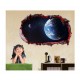 Sticker decorativ, gaura in perete 3D,  Planeta, 85 cm, 1039STK-1