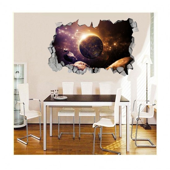 Sticker decorativ, gaura in perete 3D, Planeta, 85 cm, 1042STK-2 Sticker decorativ, gaura in perete 3D, Planeta, 85 cm, 1042STK-2