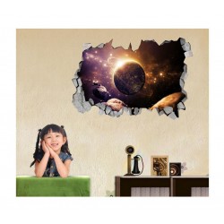 Sticker decorativ, gaura in perete 3D, Planeta, 85 cm, 1042STK-2 Sticker decorativ, gaura in perete 3D, Planeta, 85 cm, 1042STK-2