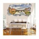 Sticker decorativ, gaura in perete 3D,  Pod, 85 cm, 170STK-1