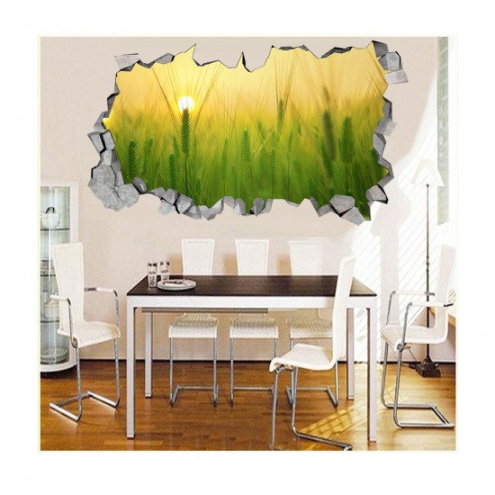 Sticker decorativ, gaura in perete 3D,  Rasarit, 85 cm, 169STK-1