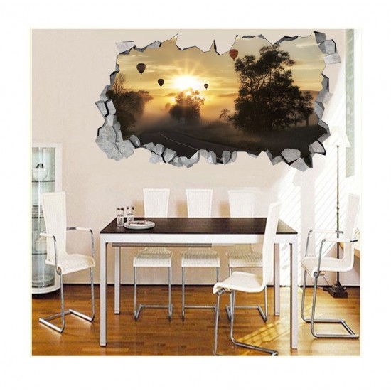 Sticker decorativ, gaura in perete 3D, Rasarit, 85 cm, 171STK-1 Sticker decorativ, gaura in perete 3D, Rasarit, 85 cm, 171STK-1