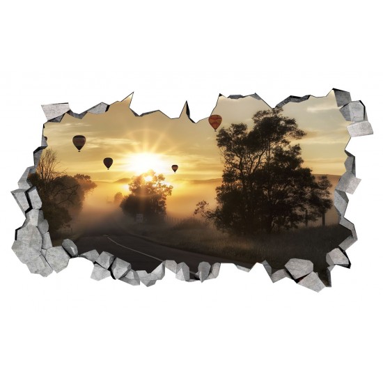 Sticker decorativ, gaura in perete 3D, Rasarit, 85 cm, 171STK-1 Sticker decorativ, gaura in perete 3D, Rasarit, 85 cm, 171STK-1