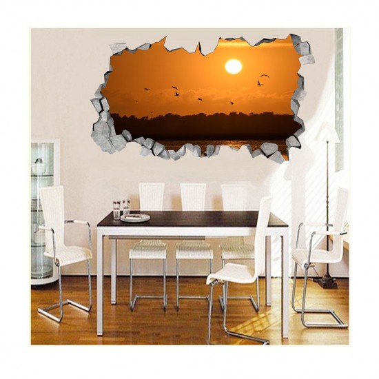 Sticker decorativ, gaura in perete 3D, Rasarit, 85 cm, 176STK-1 Sticker decorativ, gaura in perete 3D, Rasarit, 85 cm, 176STK-1