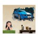 Sticker decorativ masina, Gaura in perete 3D, 80 cm, 1011STK-1 Sticker decorativ masina, Gaura in perete 3D, 80 cm, 1011STK-1